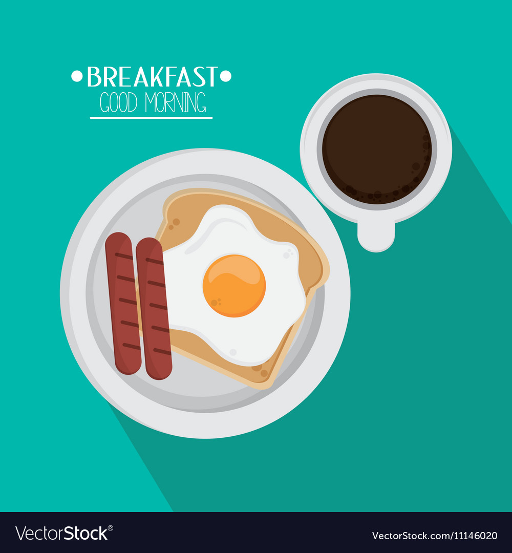 Coffee and breakfast design Royalty Free Vector Image