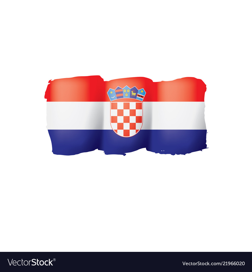 Croatia flag on a white