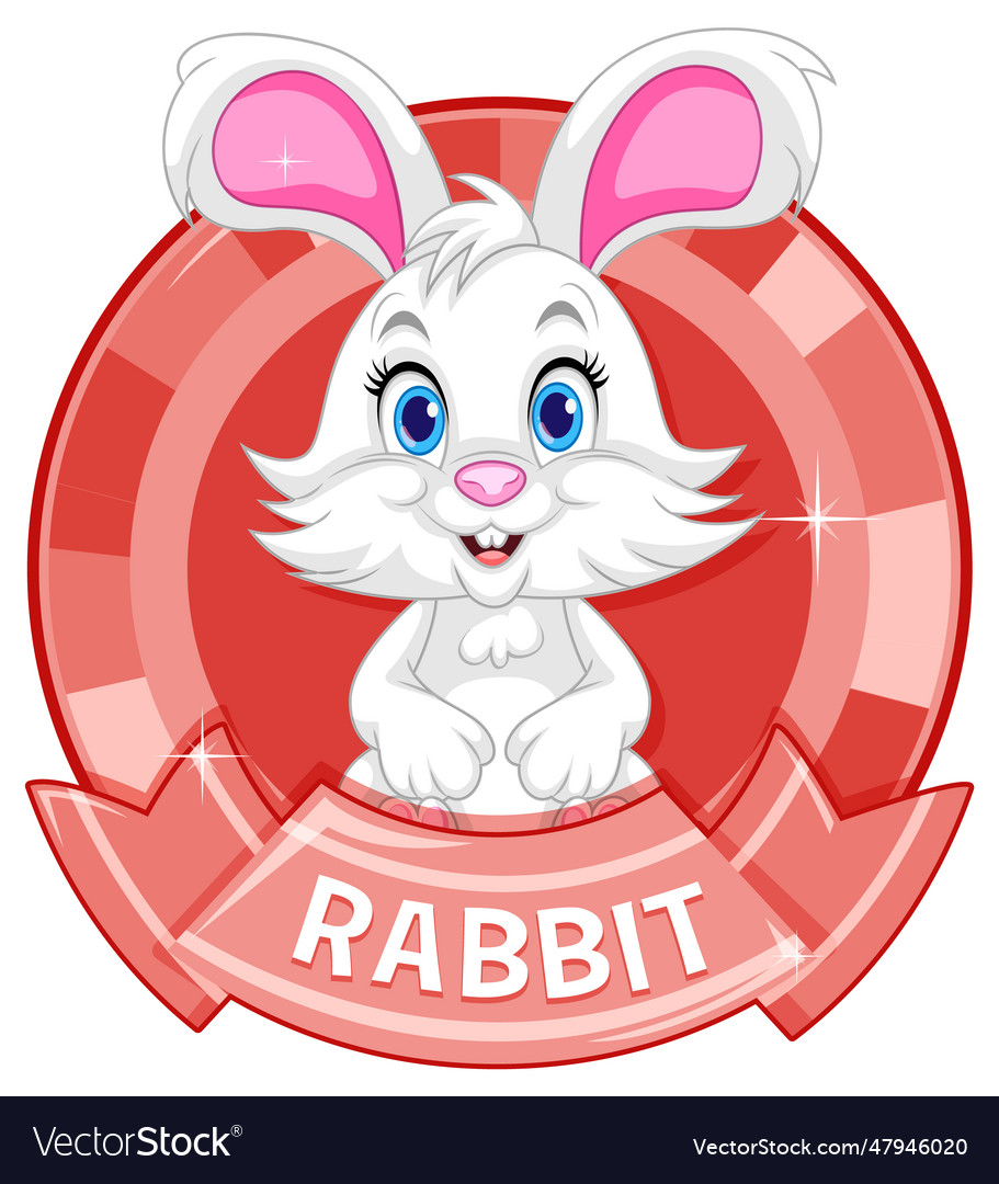 Cute White Rabbit Cartoon Character Royalty Free Vector 9966