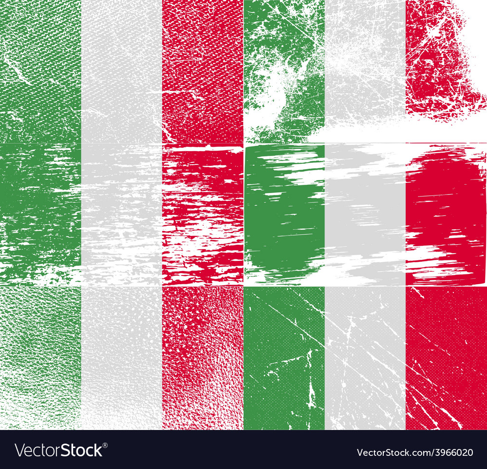Flag of italy with old texture