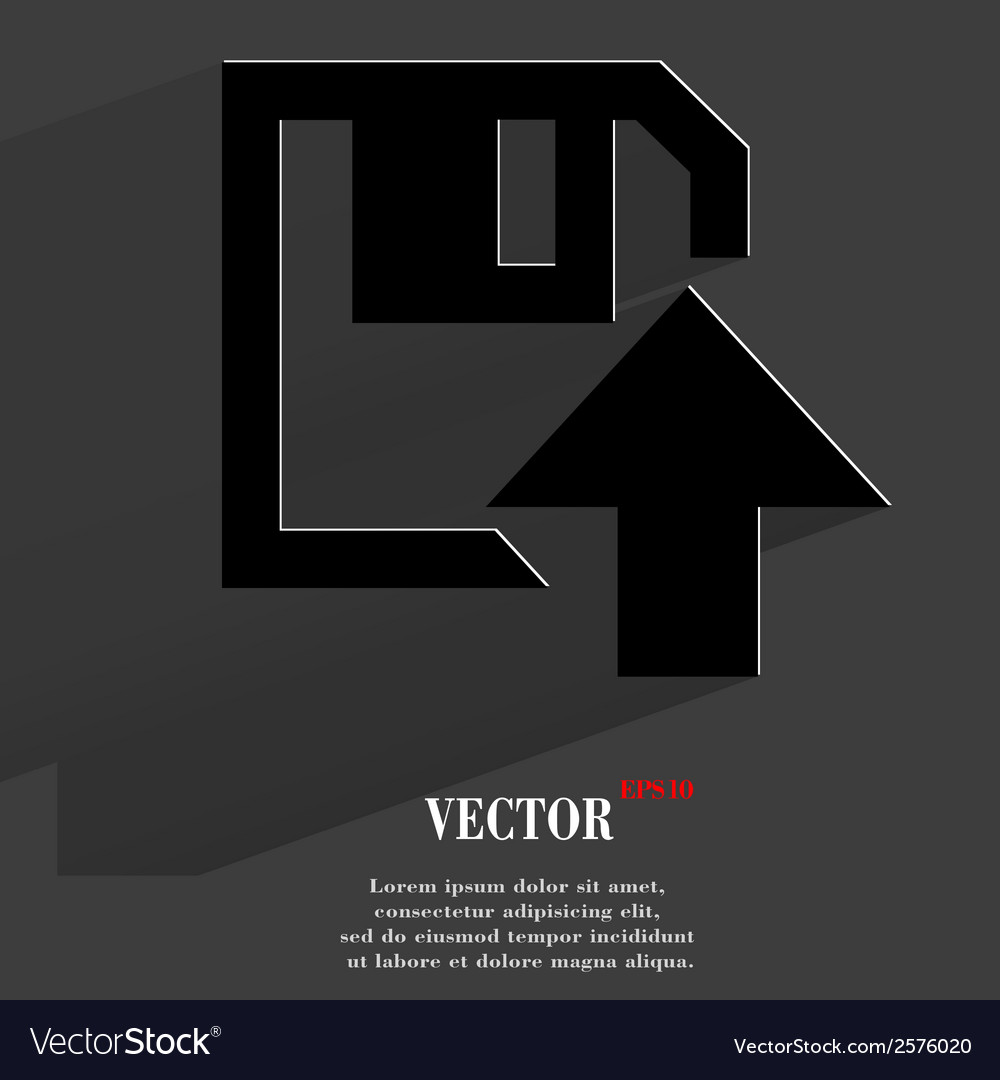 Floppy disk upload flat modern web button