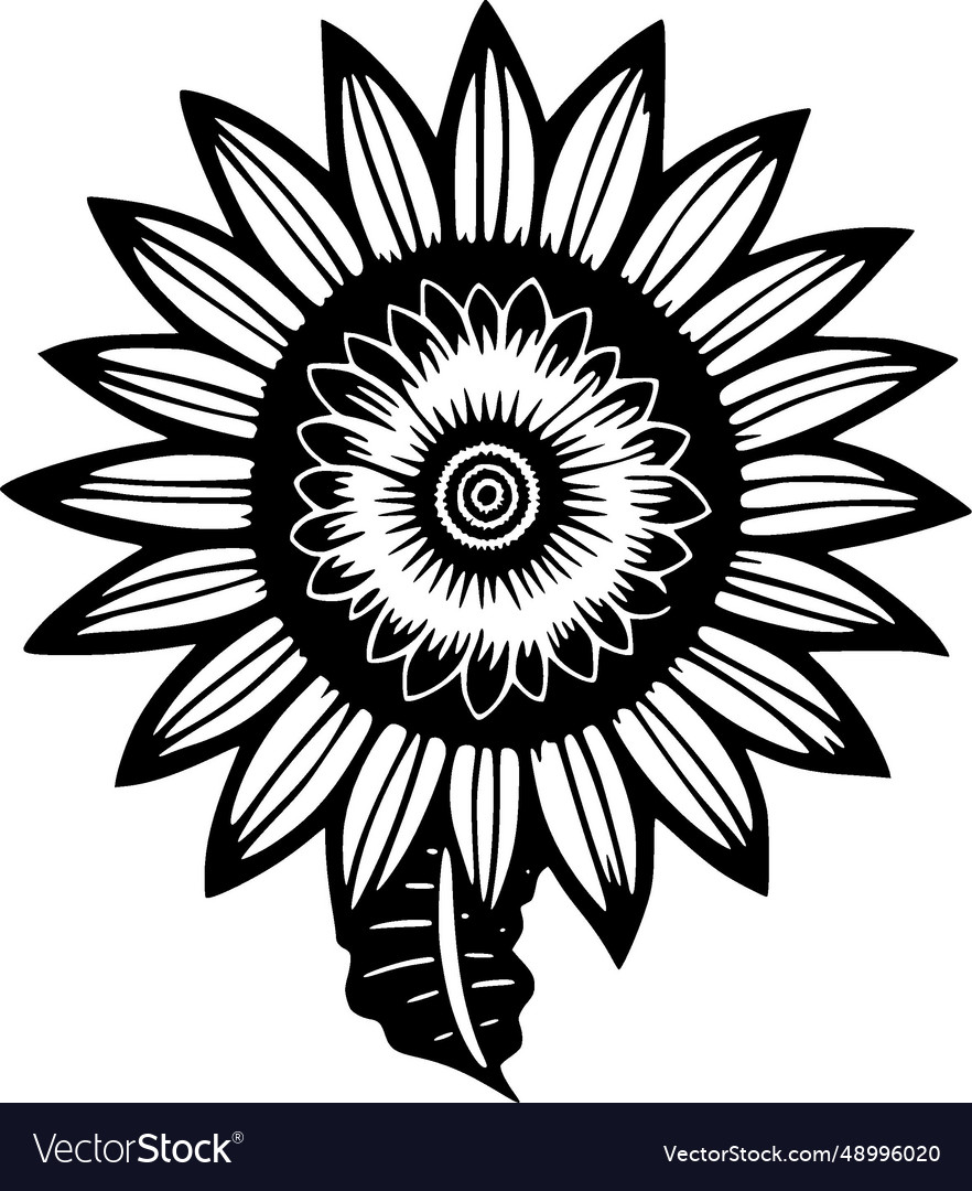 Flower - minimalist and simple silhouette Vector Image