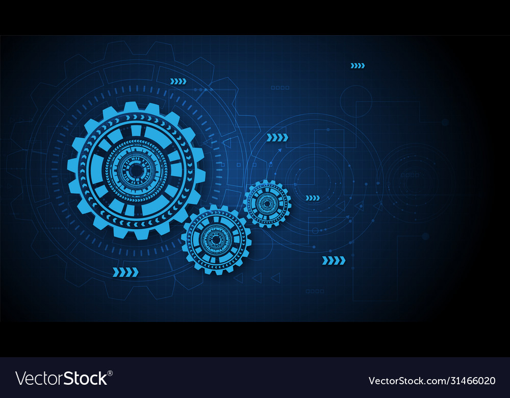 Hi-tech digital data connection system vector image Hi-tech digital data connection system