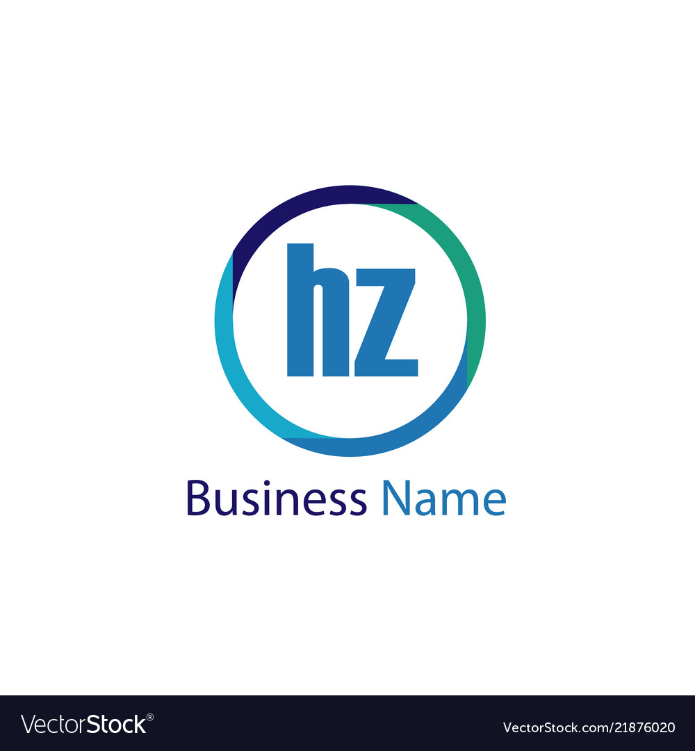 Initial letter hz logo template design