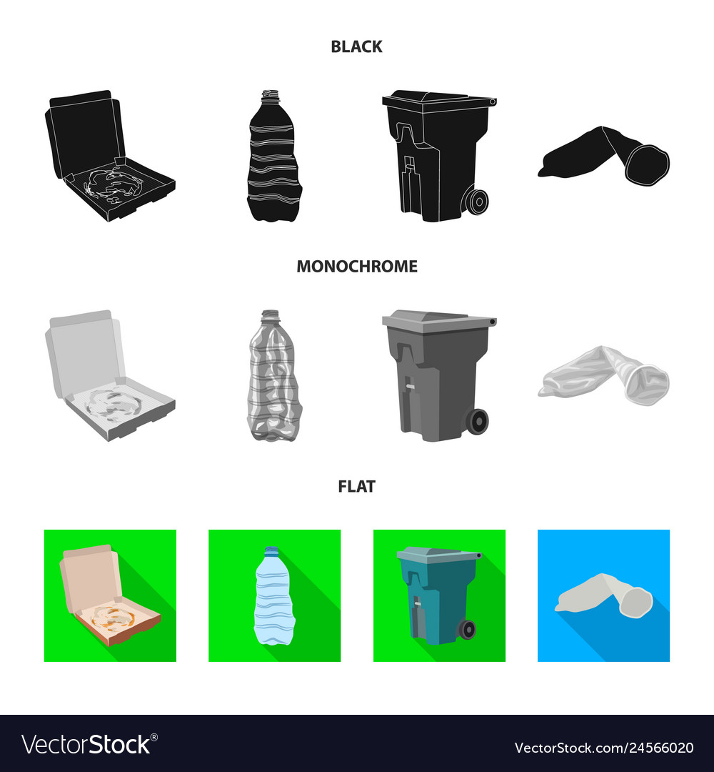 Isolated object of dump and sort logo set vector image Isolated object of dump and sort logo set