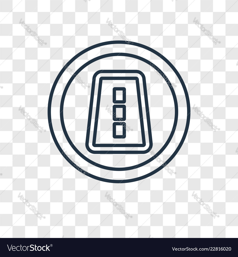 One way concept linear icon isolated vector image One way concept linear icon isolated