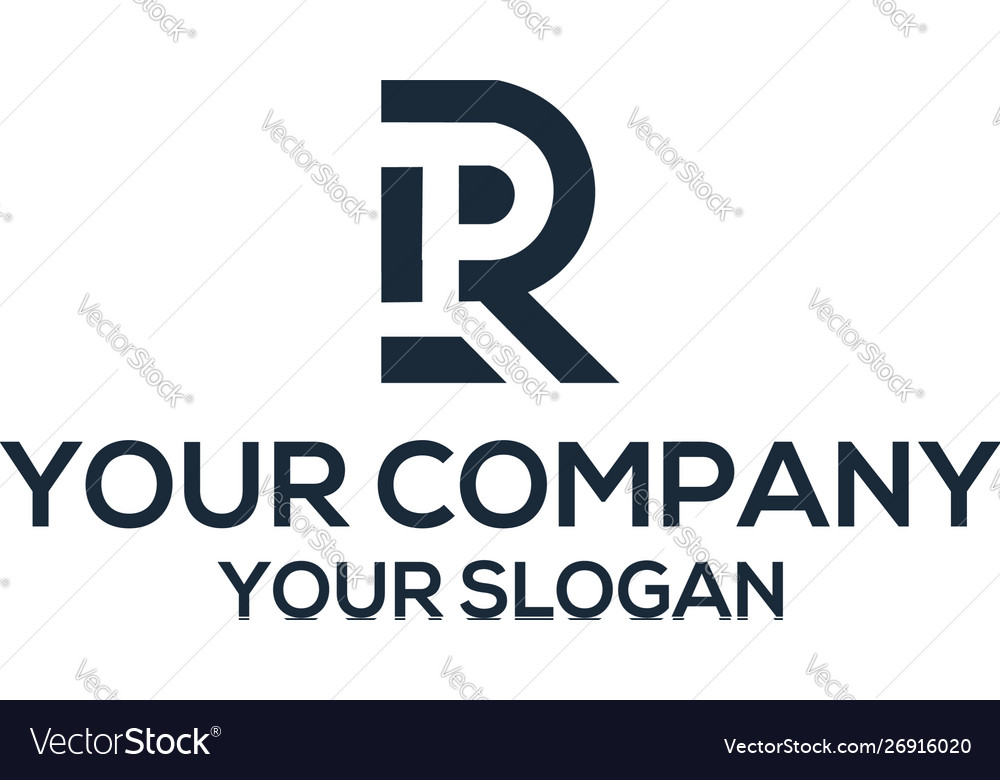 R and p logo design Royalty Free Vector Image - VectorStock