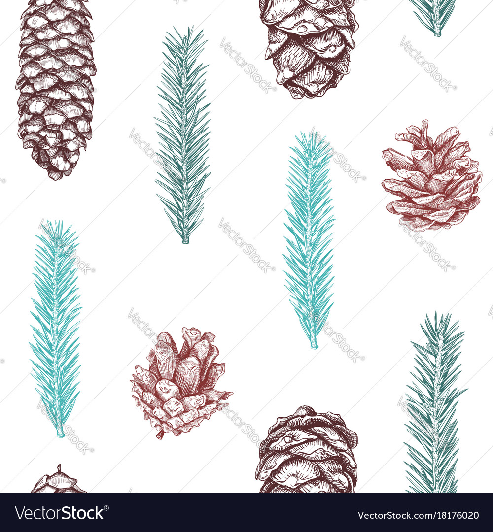 Seamless pattern with cones