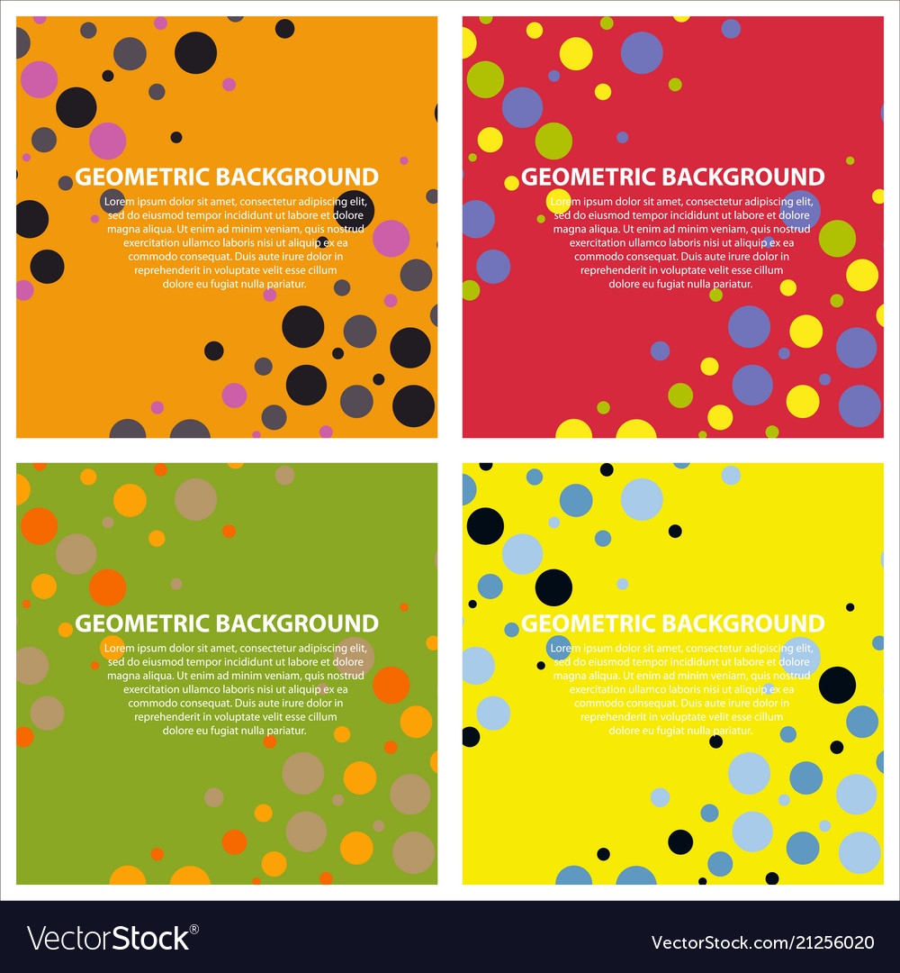 Set of abstract geometric pattern Vector Image Set of abstract geometric pattern