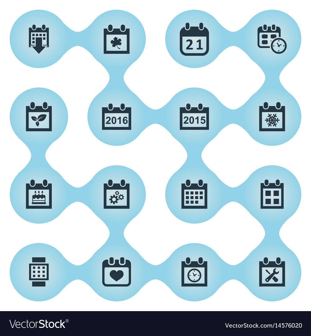 Set of simple date icons