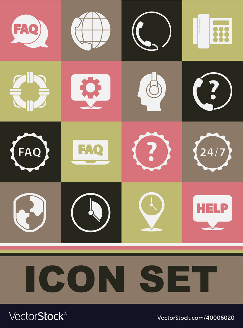 Set speech bubble with text help clock 24 hours vector image Set speech bubble with text help clock 24 hours