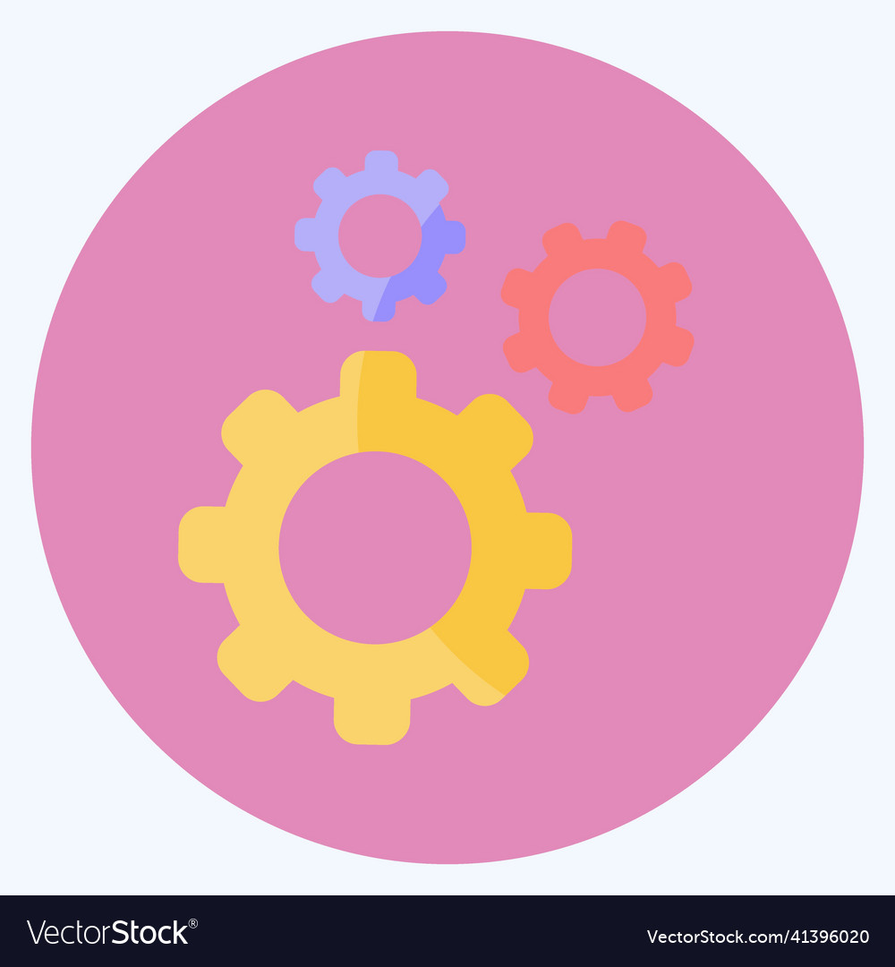 Setting icon in trendy flat style isolated Vector Image Setting icon in trendy flat style isolated