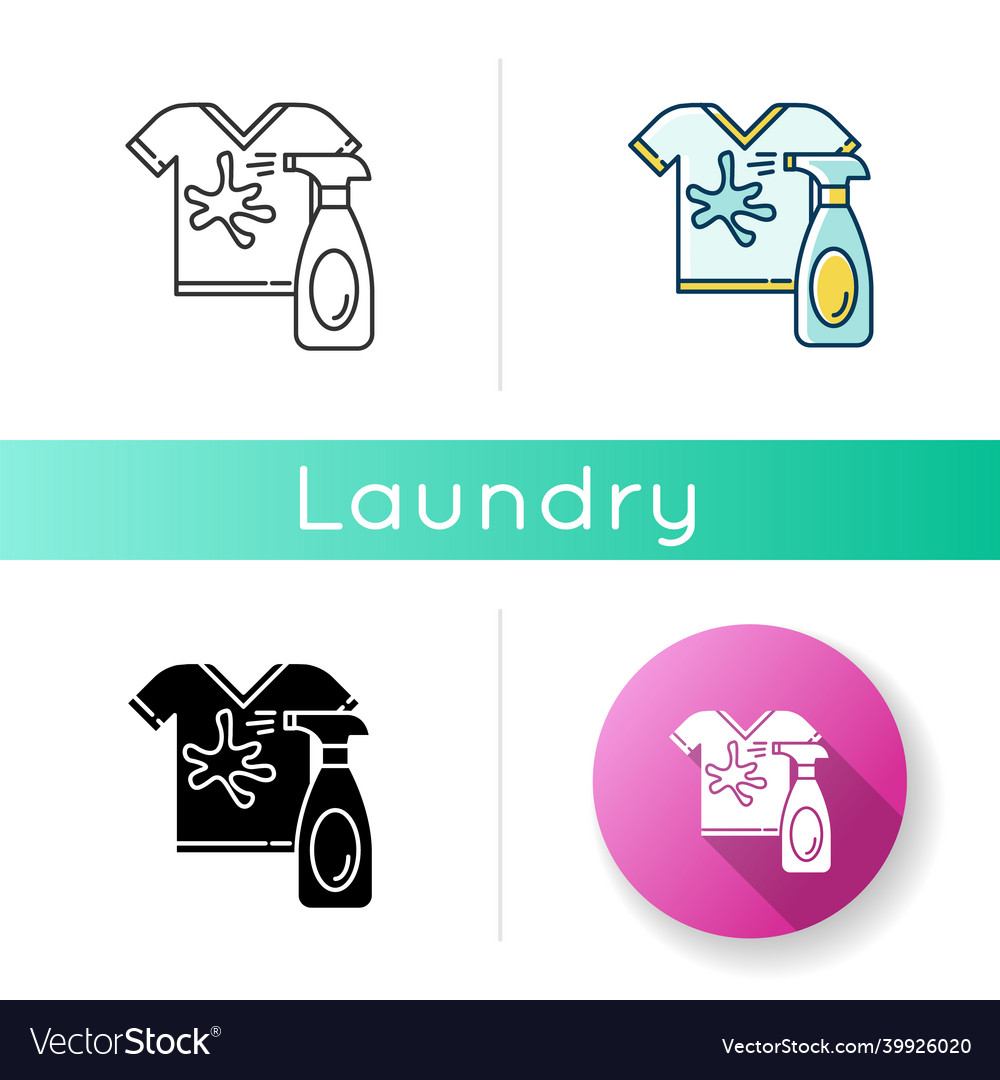 Stain removal icon laundry launderette clothes Vector Image