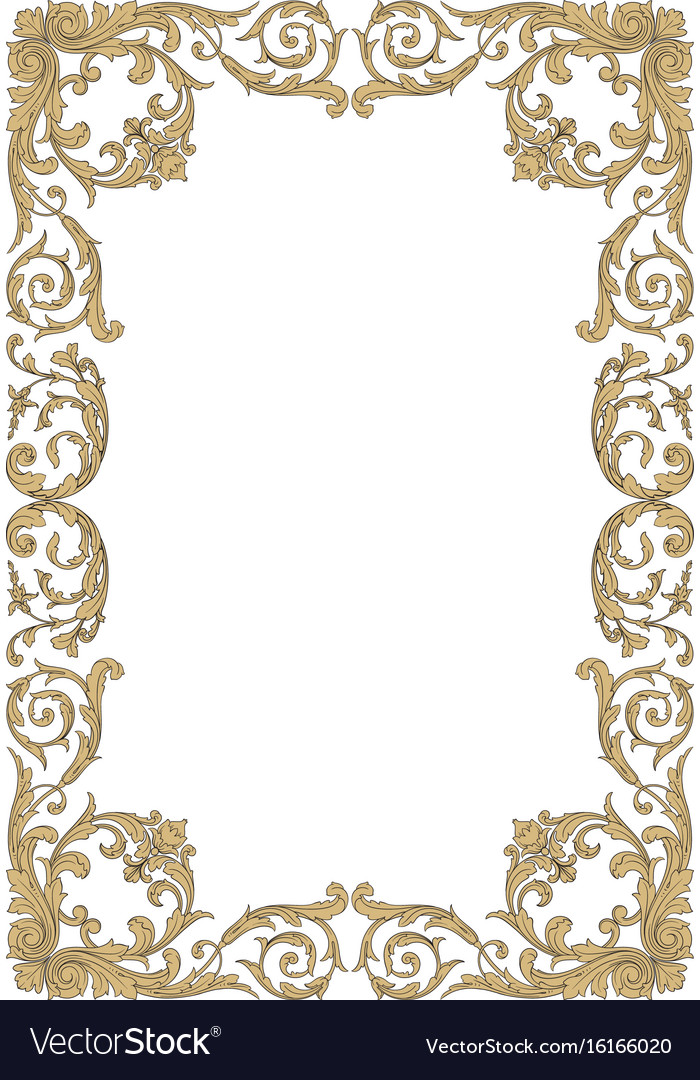 Vintage baroque ornament element Royalty Free Vector Image