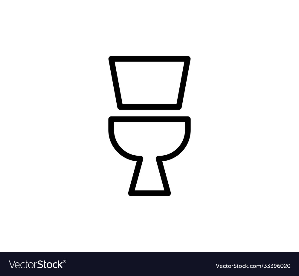 Wc line icon Vector Image Wc line icon