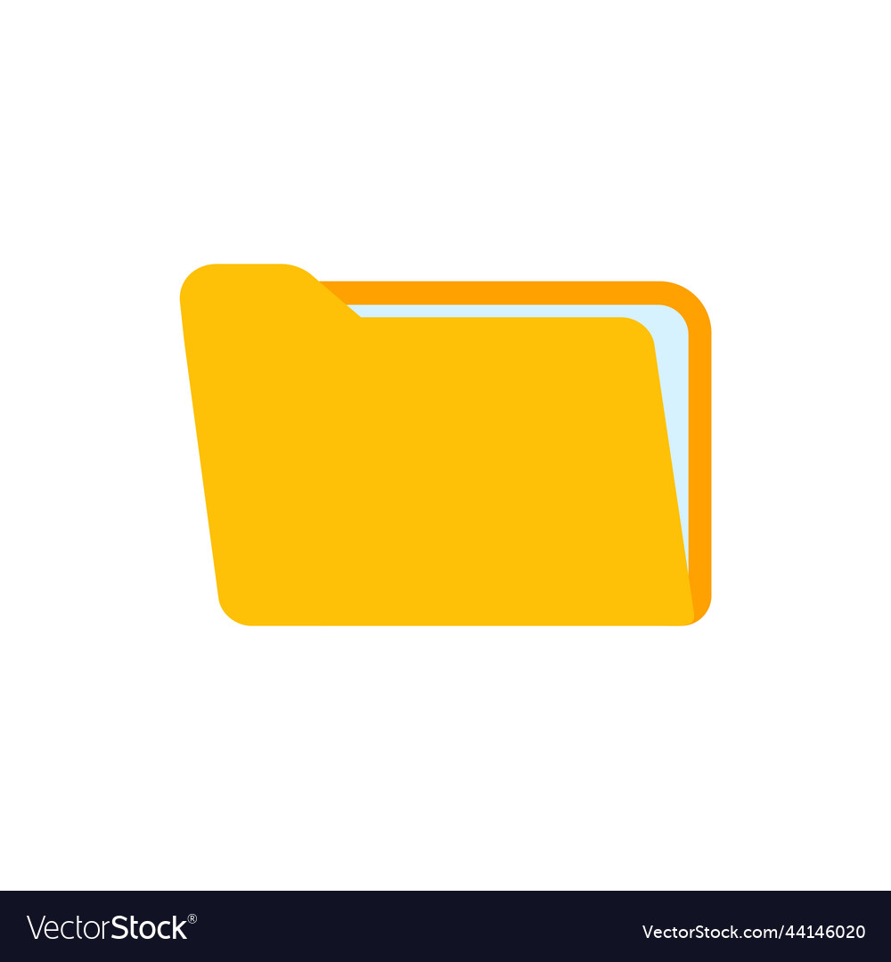 Yellow folders for organizing documents sorting