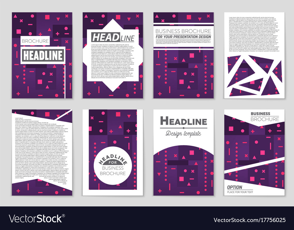 Abstract layout background set for art