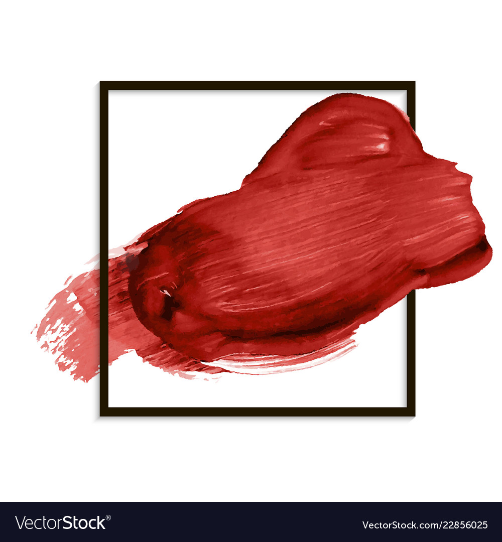Beautiful red banner stain smear paint vector image Beautiful red banner stain smear paint