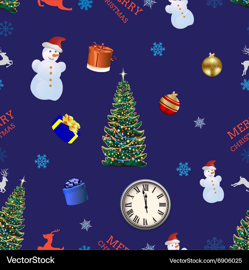 Christmas seamless pattern Royalty Free Vector Image