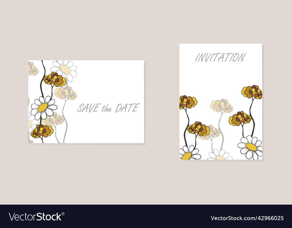 Elegant minimalist template wedding floral