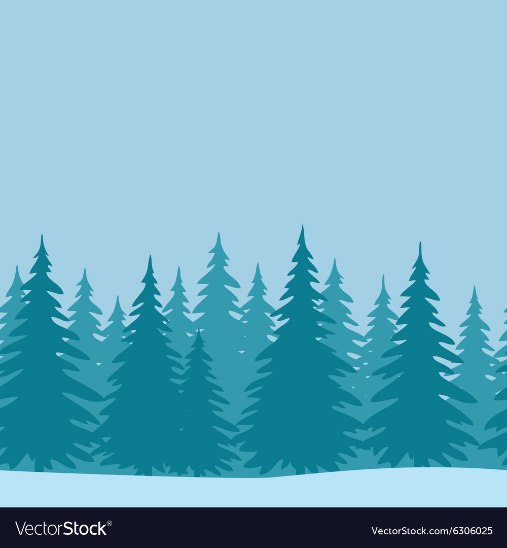 Fir trees seamless landscape