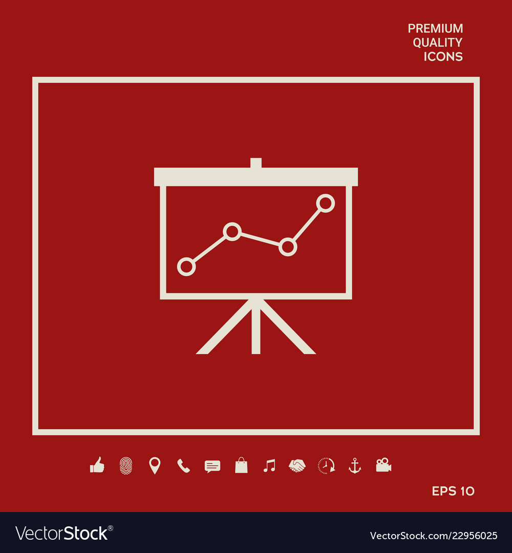 Flip-chart projection screen with a graph