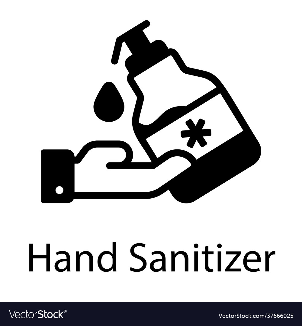 Hand sanitizer Royalty Free Vector Image - VectorStock