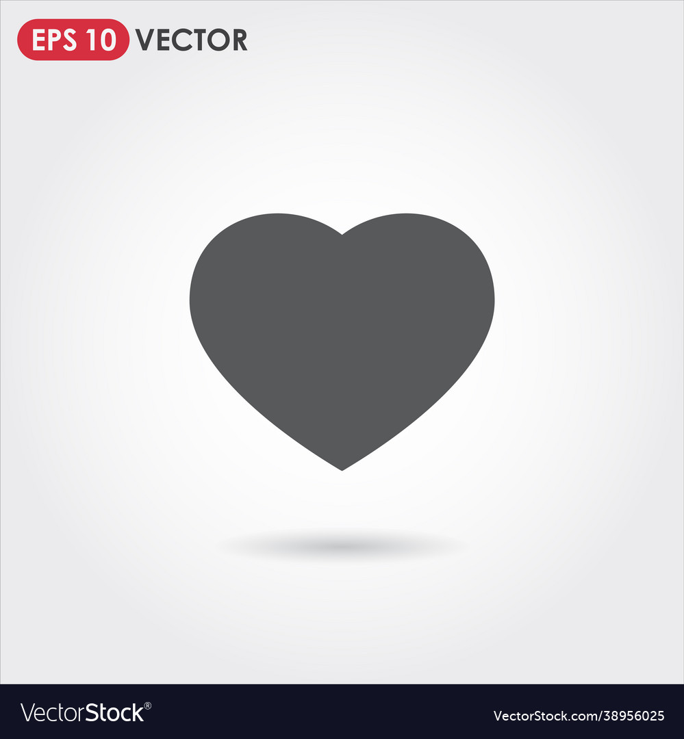Heart ui web button icon vector image Heart ui web button icon