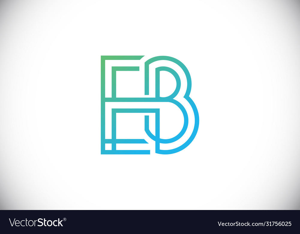 Erster Monogrammbrief e b Logo Design Vorlage