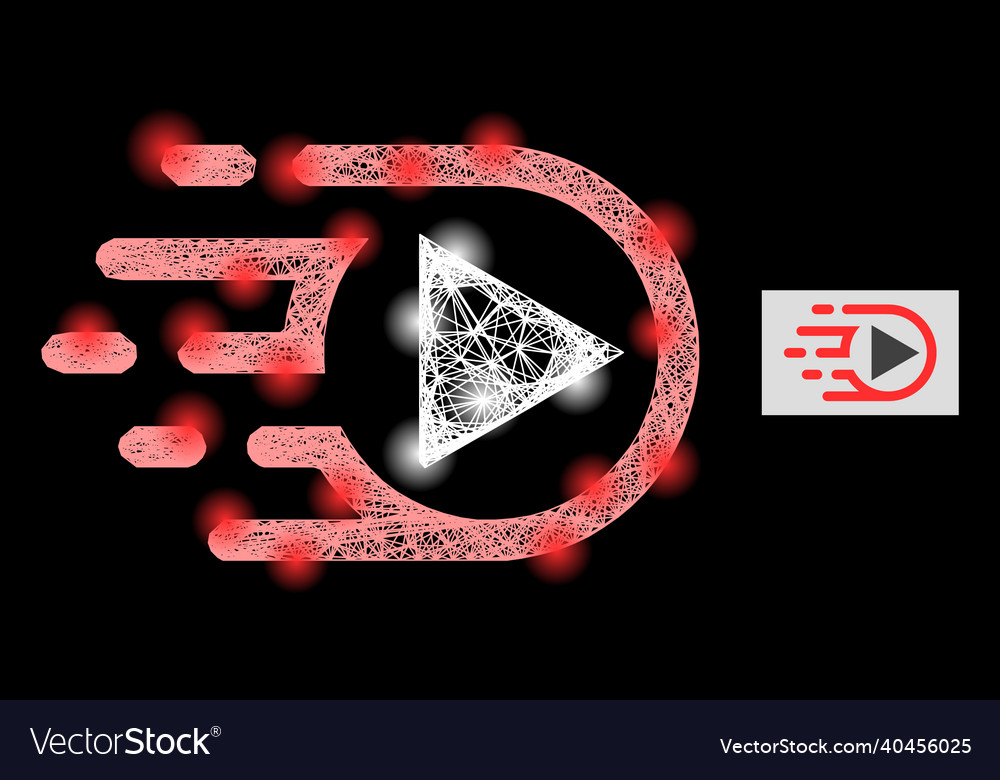 Magic net mesh play function with light spots vector image Magic net mesh play function with light spots