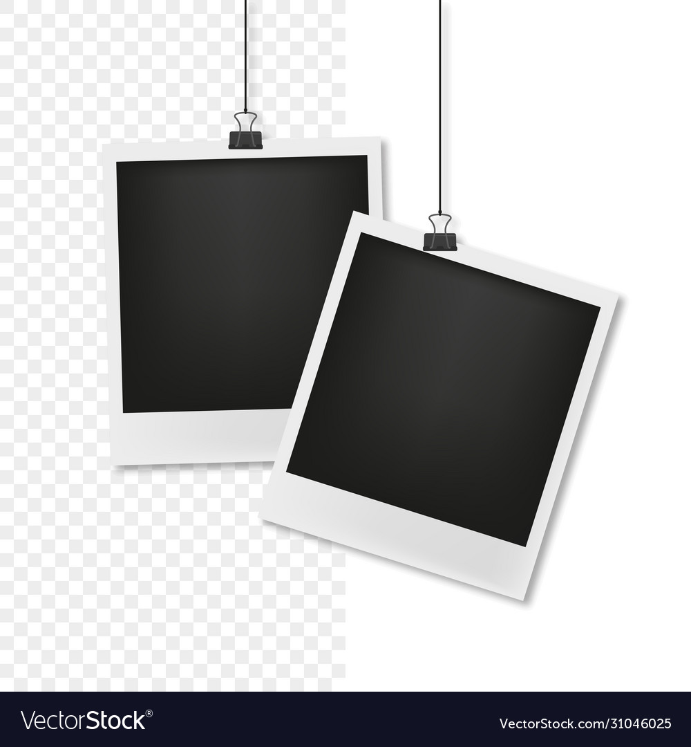 Photo on thread with shadow transparent background