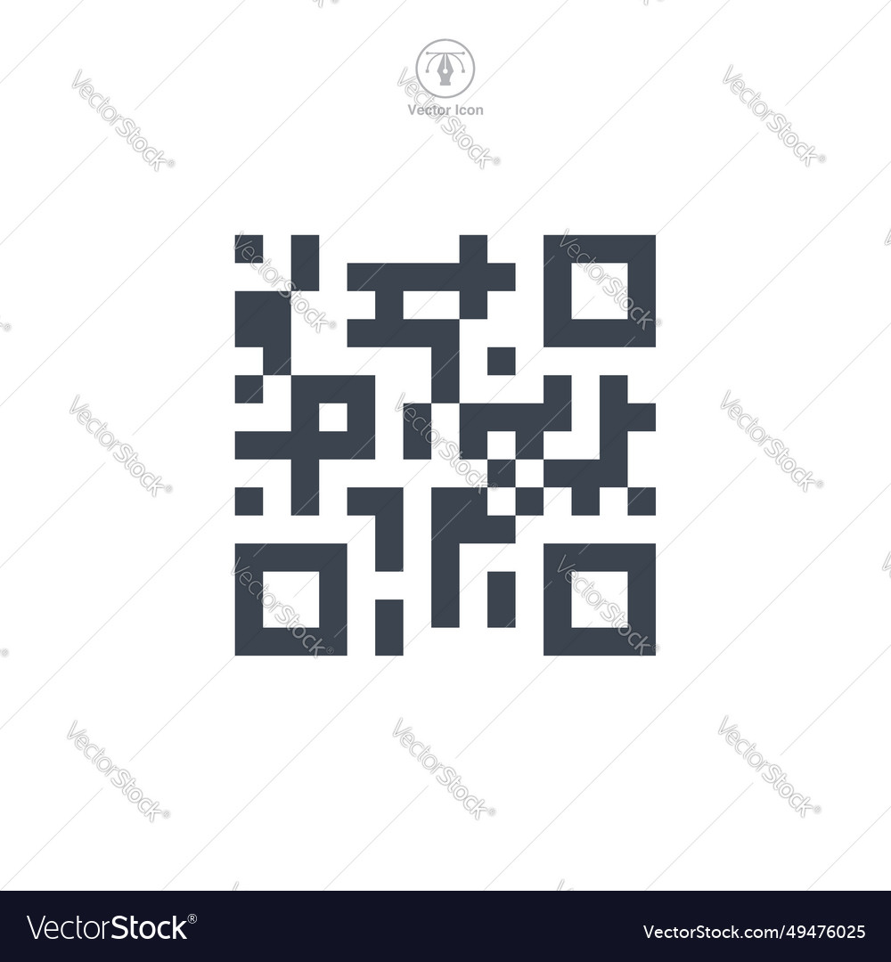 Scan qr code icon barcode symbol isolated
