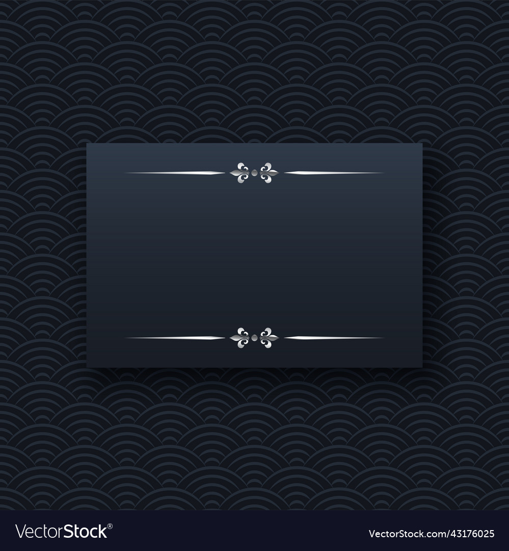 Silver frame minimalistic template with text space vector image Silver frame minimalistic template with text space