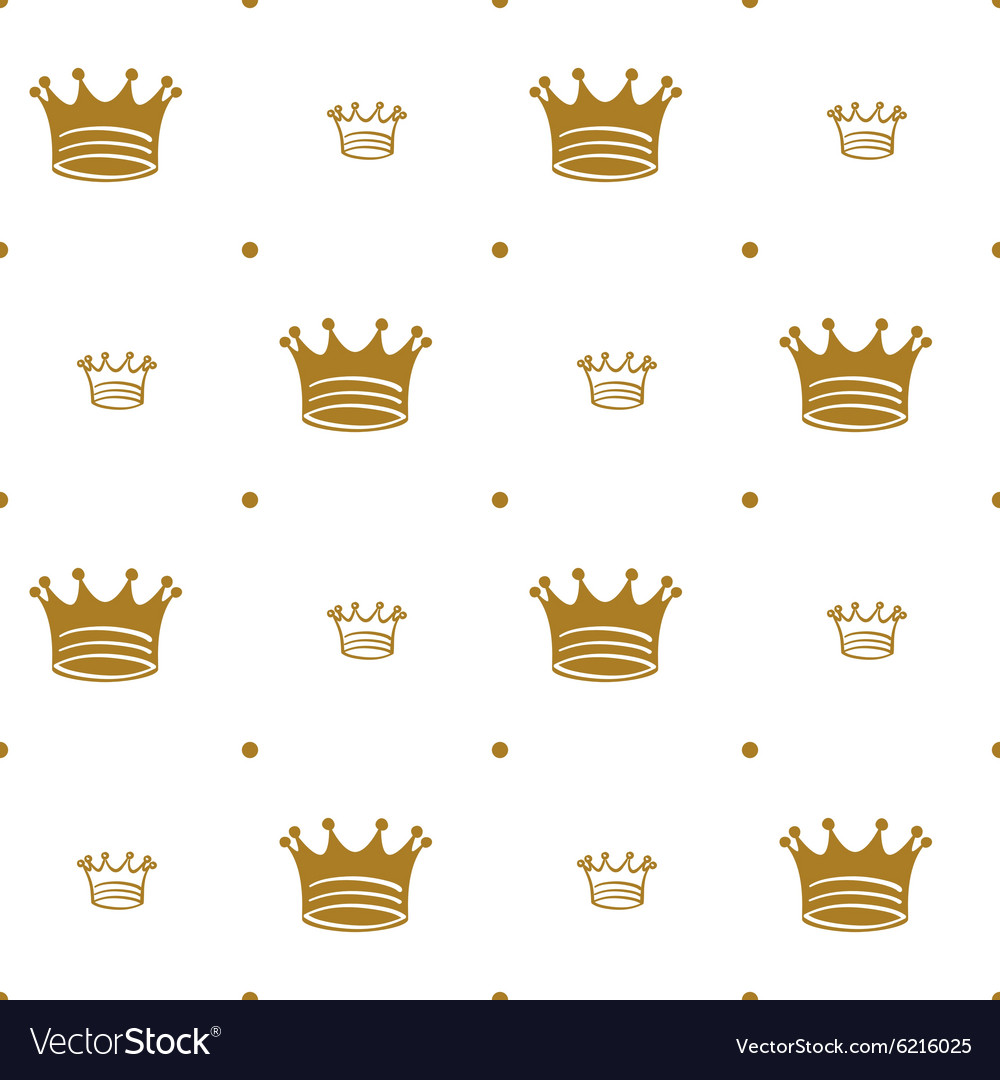 Simple seamless pattern with crown