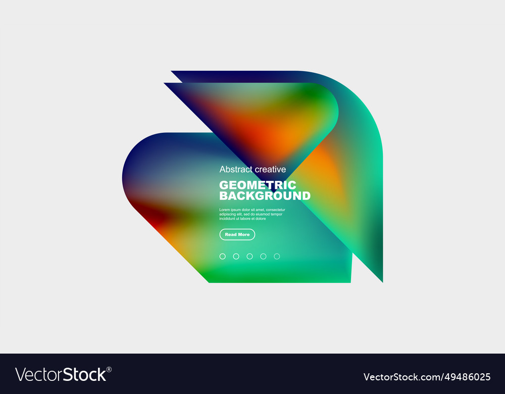 Square and triangle design with fluid gradients Vector Image