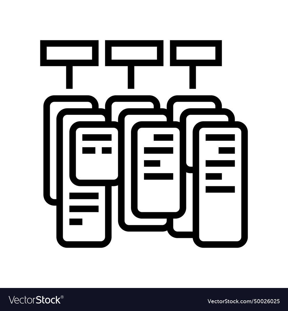 Task batching time management line icon