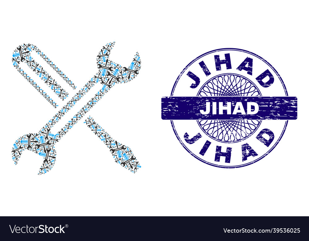 Tuning fractal composition of items vector image Tuning fractal composition of items