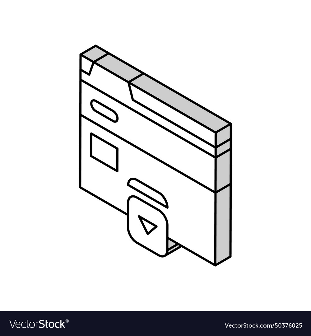 Website scroll isometric icon vector image Website scroll isometric icon