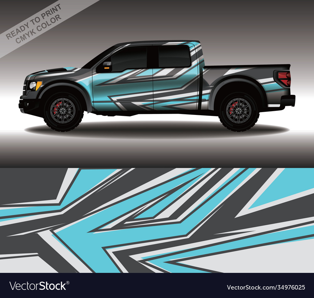 Wrap car decal design custom livery race rally Vector Image