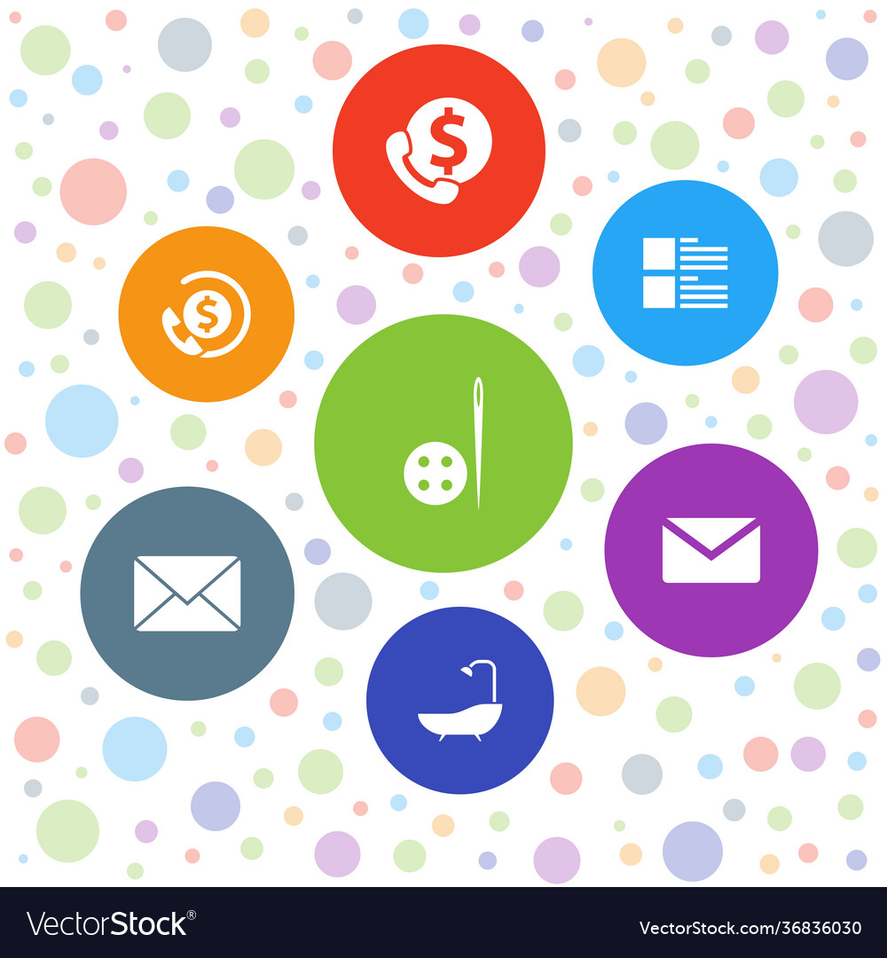 7 buttons icons