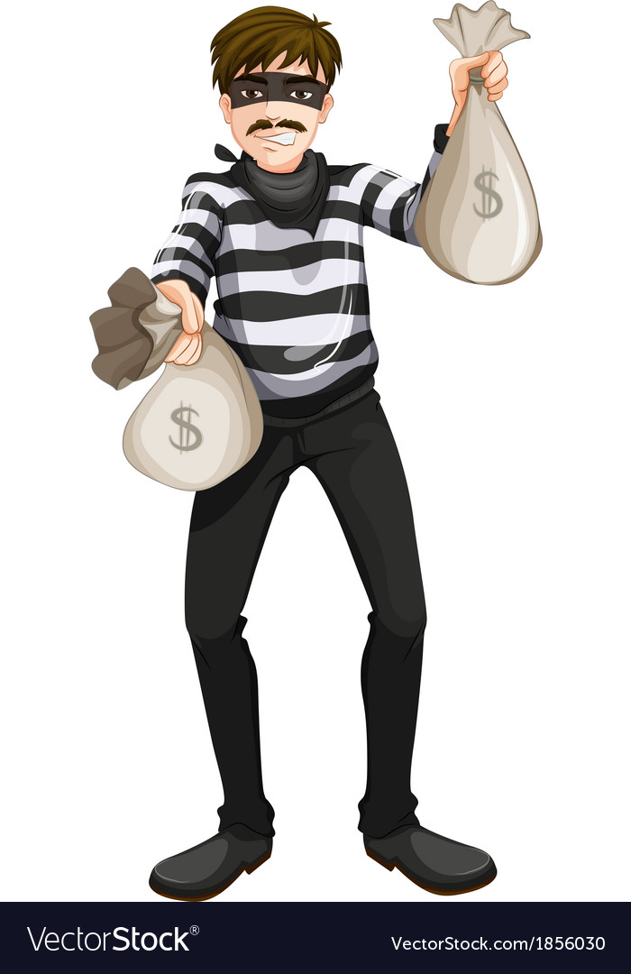 A Cash Robbery Royalty Free Vector Image Vectorstock