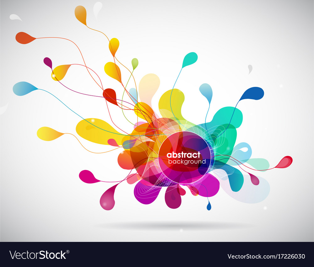 Abstract colored background with different shapes