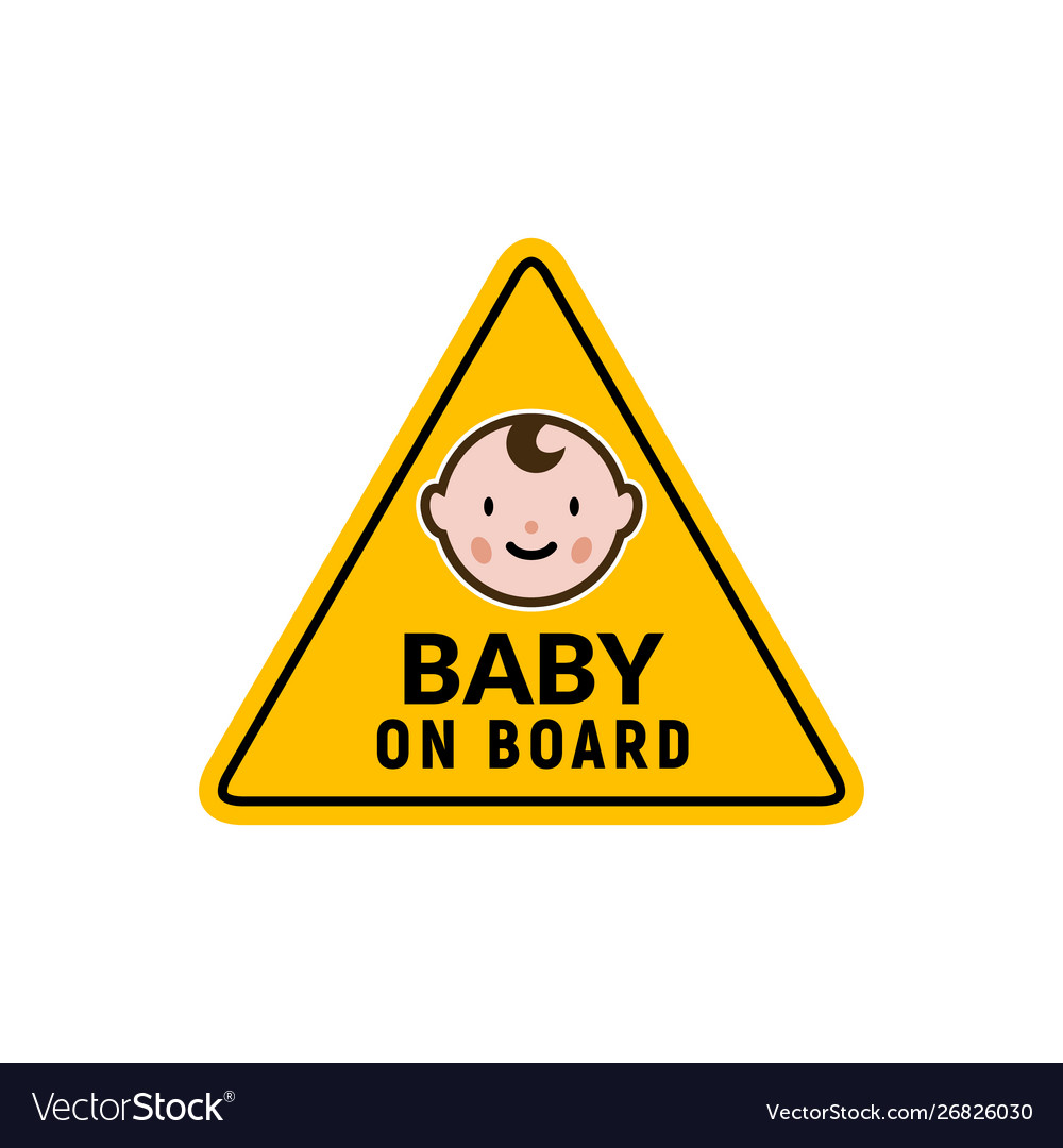 Baby an Bord Zeichen Symbol Kindersicherheit Aufkleber vector image Baby an Bord Zeichen Symbol Kindersicherheit Aufkleber