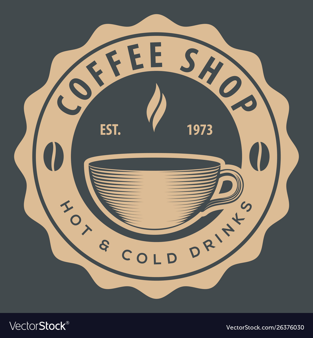 Coffee shop logo design template Royalty Free Vector Image