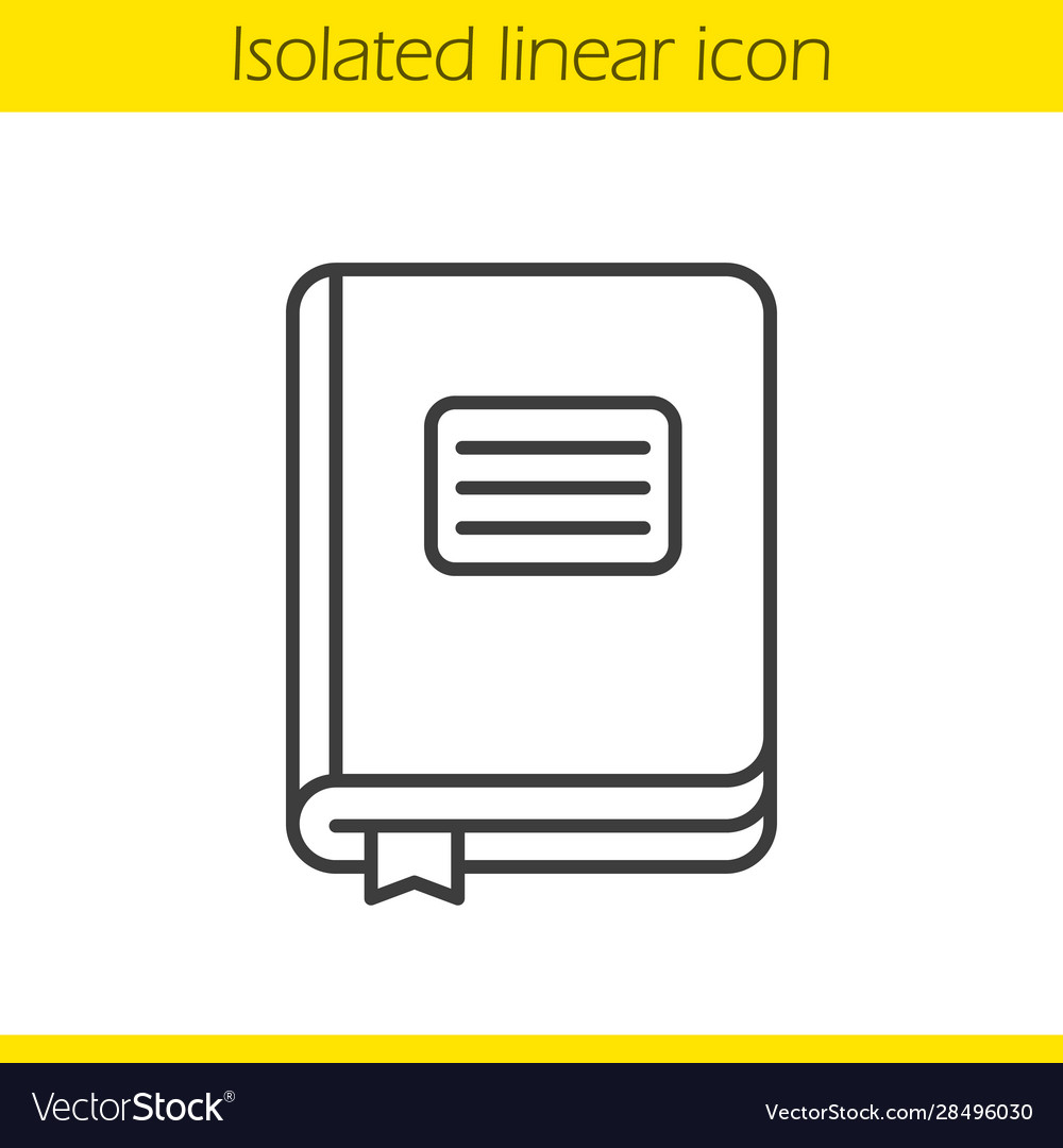 Diary notebook linear icon
