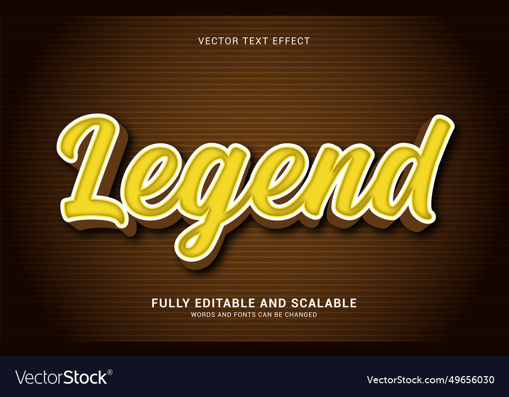 Editable text effect legend style