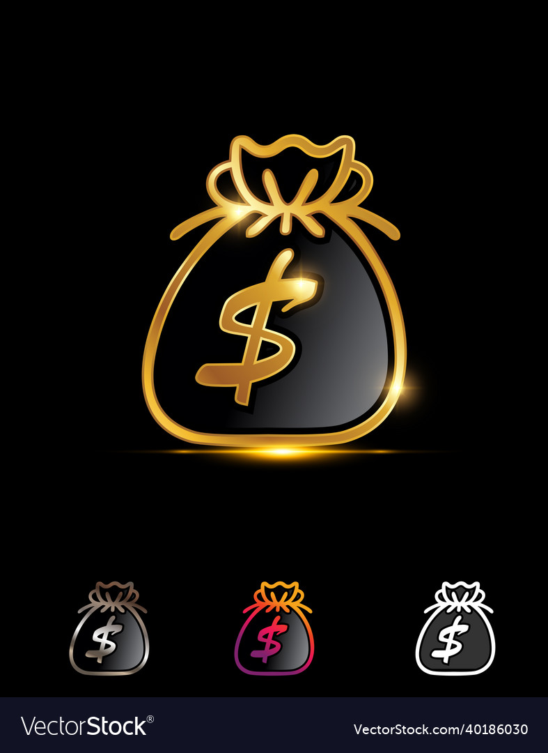 Golden money icon