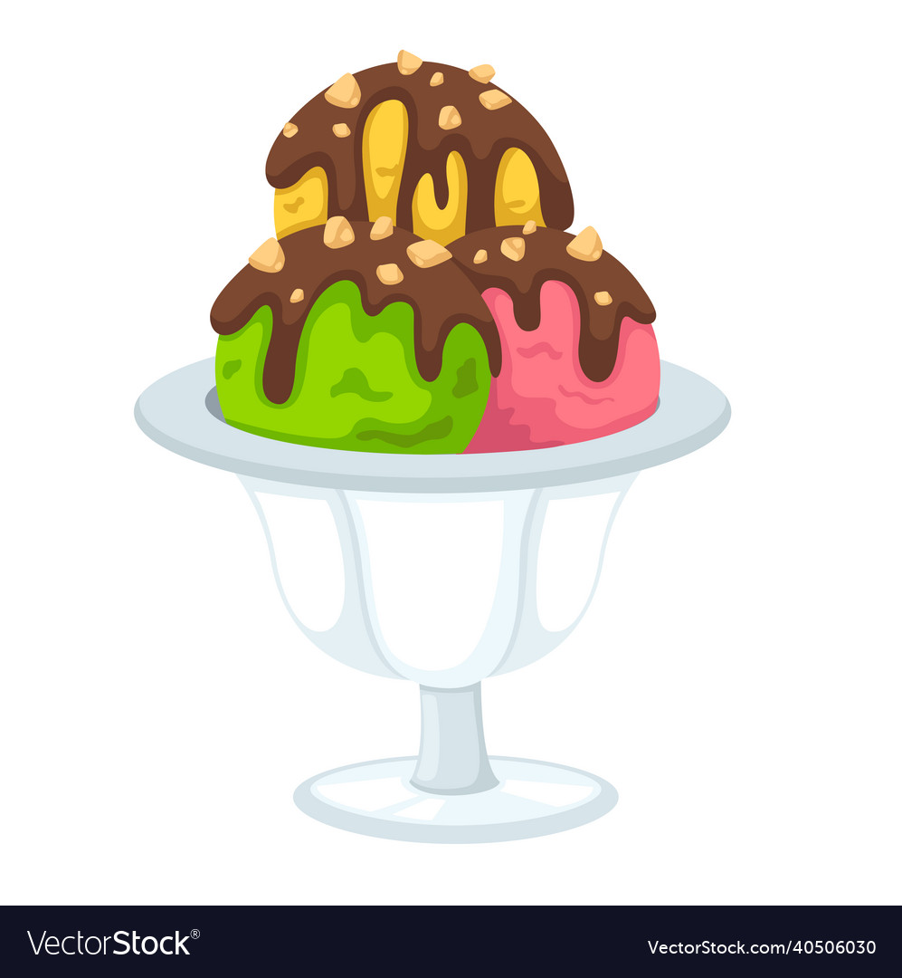 Ice cream on white background