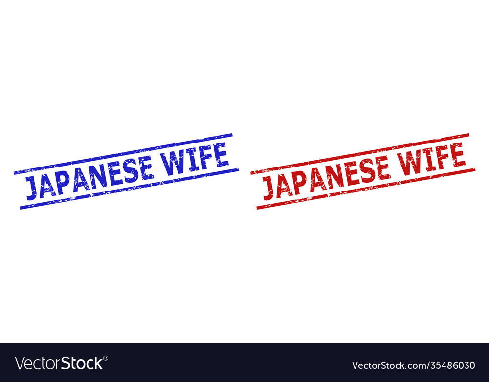 Japanese wife watermarks with scratched texture