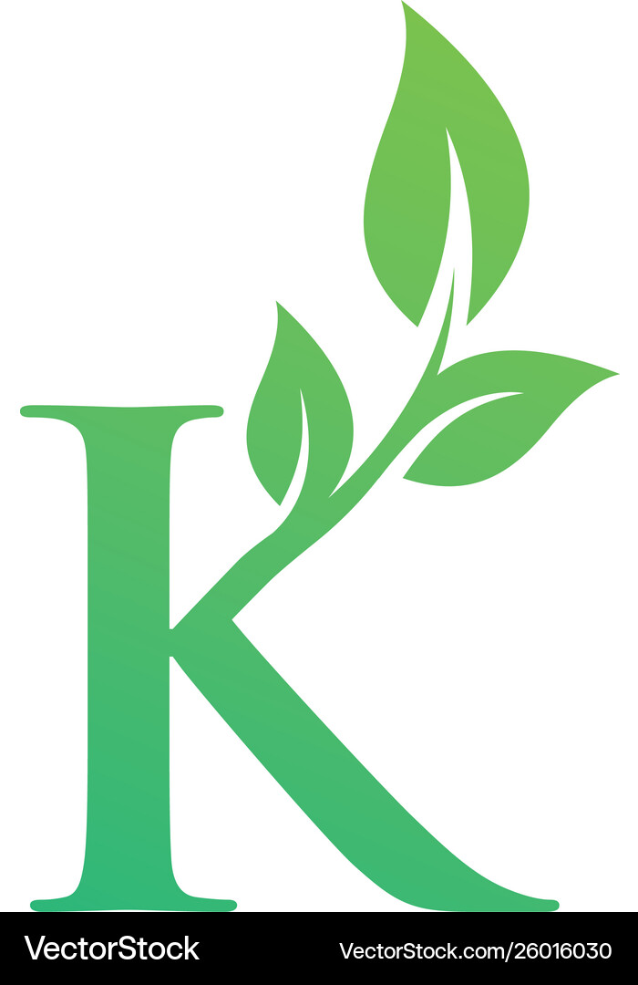 Leaf initial a logo template Royalty Free Vector Image